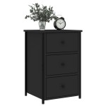 vidaXL Noptiere, 2 buc., negru, 40x36x60 cm, lemn compozit vidaXL Noptiere, 2 buc., negru, 40x36x60 cm, lemn compozit