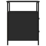 vidaXL Noptiere, 2 buc., negru, 44x45x60 cm, lemn compozit