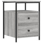 vidaXL Noptiere, 2 buc., gri sonoma, 44x45x60 cm, lemn compozit vidaXL Noptiere, 2 buc., gri sonoma, 44x45x60 cm, lemn compozit
