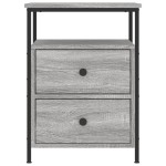 vidaXL Noptiere, 2 buc., gri sonoma, 44x45x60 cm, lemn compozit vidaXL Noptiere, 2 buc., gri sonoma, 44x45x60 cm, lemn compozit