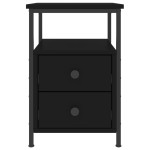 vidaXL Noptieră, negru, 34x35,5x50 cm, lemn compozit vidaXL Noptieră, negru, 34x35,5x50 cm, lemn compozit