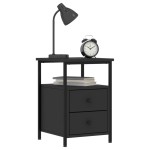 vidaXL Noptiere, 2 buc., negru, 34x35,5x50 cm, lemn compozit vidaXL Noptiere, 2 buc., negru, 34x35,5x50 cm, lemn compozit