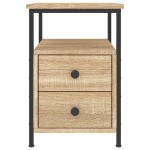 vidaXL Noptieră, stejar sonoma, 34x35,5x50 cm, lemn compozit vidaXL Noptieră, stejar sonoma, 34x35,5x50 cm, lemn compozit