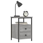 vidaXL Noptiere, 2 buc., gri sonoma, 34x35,5x50 cm, lemn compozit vidaXL Noptiere, 2 buc., gri sonoma, 34x35,5x50 cm, lemn compozit