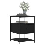 vidaXL Noptiere, 2 buc., negru, 40x42x56 cm, lemn compozit