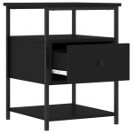 vidaXL Noptiere, 2 buc., negru, 40x42x56 cm, lemn compozit