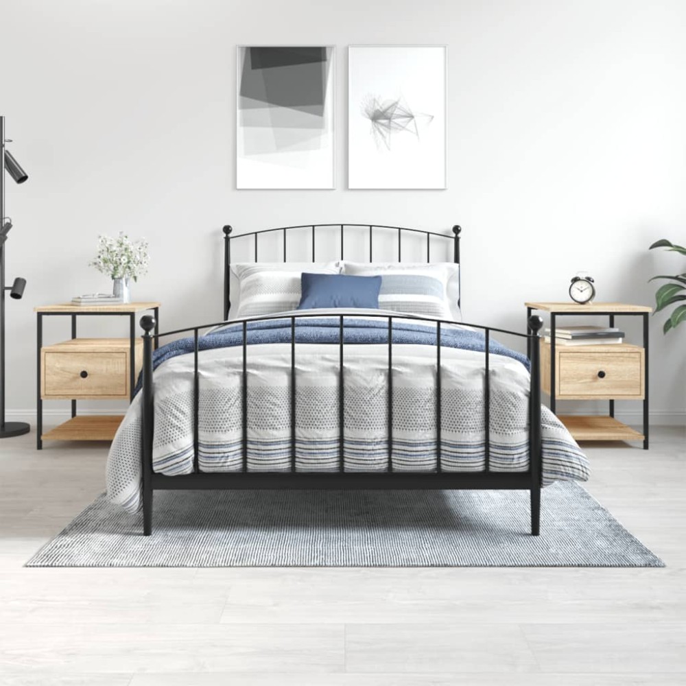 vidaXL Noptiere, 2 buc., stejar sonoma, 40x42x56 cm, lemn compozit