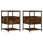 vidaXL Noptiere, 2 buc., stejar fumuriu, 40x42x56 cm, lemn compozit