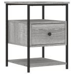 vidaXL Noptiere, 2 buc., gri sonoma, 40x42x56 cm, lemn compozit vidaXL Noptiere, 2 buc., gri sonoma, 40x42x56 cm, lemn compozit