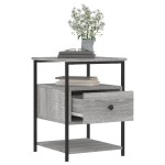 vidaXL Noptiere, 2 buc., gri sonoma, 40x42x56 cm, lemn compozit vidaXL Noptiere, 2 buc., gri sonoma, 40x42x56 cm, lemn compozit