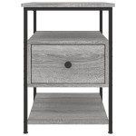 vidaXL Noptiere, 2 buc., gri sonoma, 40x42x56 cm, lemn compozit vidaXL Noptiere, 2 buc., gri sonoma, 40x42x56 cm, lemn compozit
