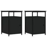 vidaXL Noptiere, 2 buc., negru, 40x42x60 cm, lemn prelucrat vidaXL Noptiere, 2 buc., negru, 40x42x60 cm, lemn prelucrat