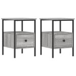 vidaXL Noptiere, 2 buc., gri sonoma, 34x36x50 cm, lemn compozit vidaXL Noptiere, 2 buc., gri sonoma, 34x36x50 cm, lemn compozit