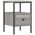 vidaXL Noptiere, 2 buc., gri sonoma, 34x36x50 cm, lemn compozit vidaXL Noptiere, 2 buc., gri sonoma, 34x36x50 cm, lemn compozit