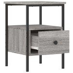 vidaXL Noptiere, 2 buc., gri sonoma, 34x36x50 cm, lemn compozit vidaXL Noptiere, 2 buc., gri sonoma, 34x36x50 cm, lemn compozit