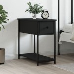 vidaXL Noptieră, negru, 30x60x60 cm, lemn prelucrat vidaXL Noptieră, negru, 30x60x60 cm, lemn prelucrat