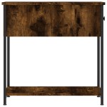 vidaXL Noptieră, stejar fumuriu, 30x60x60 cm, lemn prelucrat