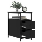 vidaXL Noptieră, negru, 30x60x60 cm, lemn prelucrat vidaXL Noptieră, negru, 30x60x60 cm, lemn prelucrat