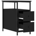 vidaXL Noptieră, negru, 30x60x60 cm, lemn prelucrat vidaXL Noptieră, negru, 30x60x60 cm, lemn prelucrat