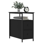 vidaXL Noptiere, 2 buc., negru, 30x60x60 cm, lemn prelucrat vidaXL Noptiere, 2 buc., negru, 30x60x60 cm, lemn prelucrat