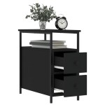 vidaXL Noptiere, 2 buc., negru, 30x60x60 cm, lemn prelucrat vidaXL Noptiere, 2 buc., negru, 30x60x60 cm, lemn prelucrat