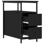 vidaXL Noptiere, 2 buc., negru, 30x60x60 cm, lemn prelucrat vidaXL Noptiere, 2 buc., negru, 30x60x60 cm, lemn prelucrat