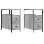 vidaXL Noptiere, 2 buc., gri sonoma, 30x60x60 cm, lemn compozit vidaXL Noptiere, 2 buc., gri sonoma, 30x60x60 cm, lemn compozit