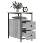 vidaXL Noptiere, 2 buc., gri sonoma, 30x60x60 cm, lemn compozit vidaXL Noptiere, 2 buc., gri sonoma, 30x60x60 cm, lemn compozit