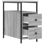 vidaXL Noptiere, 2 buc., gri sonoma, 30x60x60 cm, lemn compozit vidaXL Noptiere, 2 buc., gri sonoma, 30x60x60 cm, lemn compozit