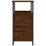 vidaXL Noptiere, 2 buc., stejar maro, 30x60x60 cm, lemn prelucrat