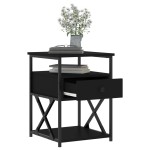 vidaXL Noptiere, 2 buc., negru, 40x42x55 cm, lemn prelucrat vidaXL Noptiere, 2 buc., negru, 40x42x55 cm, lemn prelucrat