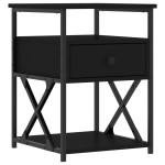 vidaXL Noptiere, 2 buc., negru, 40x42x55 cm, lemn prelucrat vidaXL Noptiere, 2 buc., negru, 40x42x55 cm, lemn prelucrat