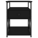 vidaXL Noptiere, 2 buc., negru, 40x42x55 cm, lemn prelucrat vidaXL Noptiere, 2 buc., negru, 40x42x55 cm, lemn prelucrat