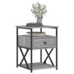 vidaXL Noptiere, 2 buc., gri sonoma, 40x42x55 cm, lemn prelucrat vidaXL Noptiere, 2 buc., gri sonoma, 40x42x55 cm, lemn prelucrat