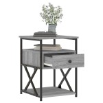 vidaXL Noptiere, 2 buc., gri sonoma, 40x42x55 cm, lemn prelucrat vidaXL Noptiere, 2 buc., gri sonoma, 40x42x55 cm, lemn prelucrat