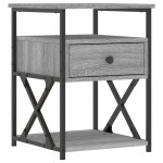 vidaXL Noptiere, 2 buc., gri sonoma, 40x42x55 cm, lemn prelucrat vidaXL Noptiere, 2 buc., gri sonoma, 40x42x55 cm, lemn prelucrat
