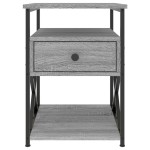 vidaXL Noptiere, 2 buc., gri sonoma, 40x42x55 cm, lemn prelucrat vidaXL Noptiere, 2 buc., gri sonoma, 40x42x55 cm, lemn prelucrat