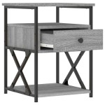 vidaXL Noptiere, 2 buc., gri sonoma, 40x42x55 cm, lemn prelucrat vidaXL Noptiere, 2 buc., gri sonoma, 40x42x55 cm, lemn prelucrat