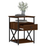 vidaXL Noptieră, stejar maro, 40x42x55 cm, lemn prelucrat