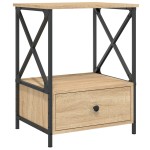 vidaXL Noptiere, 2 buc., stejar sonoma, 50x41x65 cm, lemn compozit