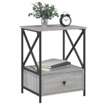 vidaXL Noptiere, 2 buc., gri sonoma, 50x41x65 cm, lemn compozit vidaXL Noptiere, 2 buc., gri sonoma, 50x41x65 cm, lemn compozit