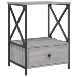 vidaXL Noptiere, 2 buc., gri sonoma, 50x41x65 cm, lemn compozit vidaXL Noptiere, 2 buc., gri sonoma, 50x41x65 cm, lemn compozit
