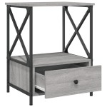 vidaXL Noptiere, 2 buc., gri sonoma, 50x41x65 cm, lemn compozit vidaXL Noptiere, 2 buc., gri sonoma, 50x41x65 cm, lemn compozit