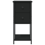 vidaXL Noptieră, negru, 32x42x70 cm, lemn compozit vidaXL Noptieră, negru, 32x42x70 cm, lemn compozit