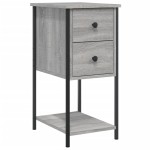 vidaXL Noptiere, 2 buc., gri sonoma, 32x42x70 cm, lemn compozit vidaXL Noptiere, 2 buc., gri sonoma, 32x42x70 cm, lemn compozit