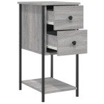vidaXL Noptiere, 2 buc., gri sonoma, 32x42x70 cm, lemn compozit vidaXL Noptiere, 2 buc., gri sonoma, 32x42x70 cm, lemn compozit