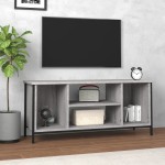 vidaXL Comodă TV, gri sonoma, 102x35x45 cm, lemn prelucrat vidaXL Comodă TV, gri sonoma, 102x35x45 cm, lemn prelucrat