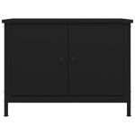 vidaXL Comodă TV cu uși, negru, 60x35x45 cm, lemn prelucrat