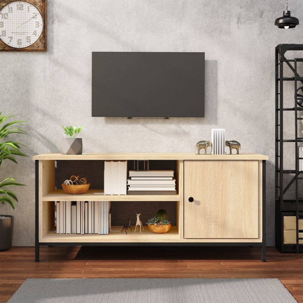 vidaXL Comodă TV, stejar sonoma, 100x40x45 cm, lemn prelucrat