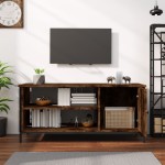 vidaXL Comodă TV, stejar fumuriu, 100x40x45 cm, lemn prelucrat vidaXL Comodă TV, stejar fumuriu, 100x40x45 cm, lemn prelucrat